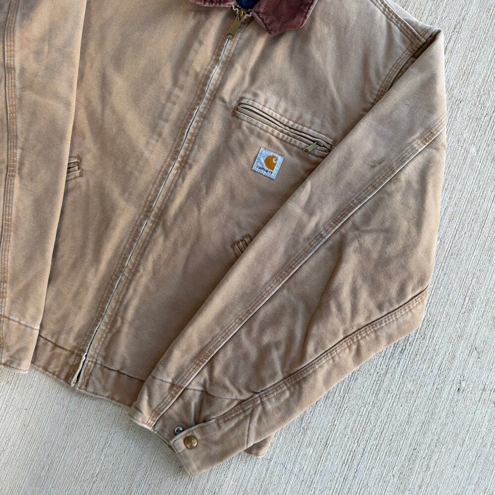 Carhartt RNJ001 BRN faded brown detroit work wear jacket - Picture 3 of 9